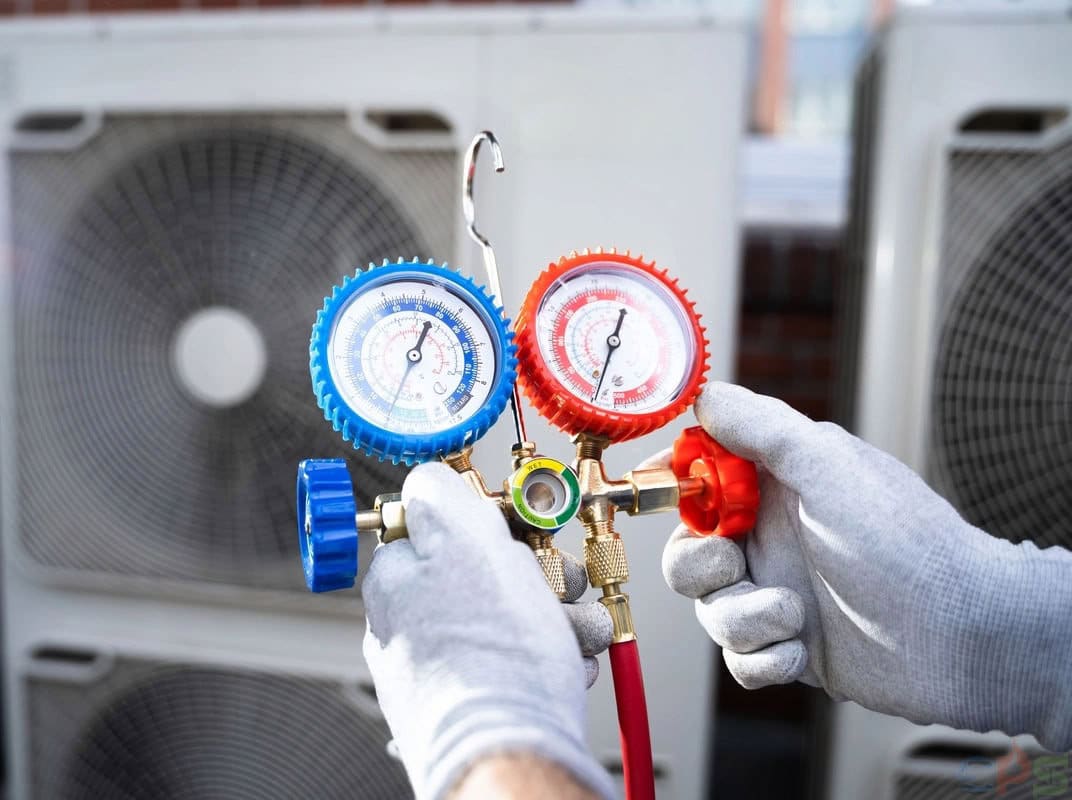 Contrôle de la pression d’une pompe à chaleur lors de l’entretien